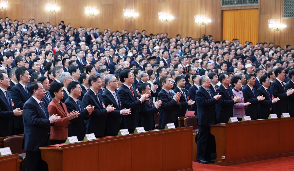 3月11日，第十四屆全國(guó)人民代表大會(huì)第二次會(huì)議在北京人民大會(huì)堂舉行閉幕會(huì)。新華社記者 王曄 攝